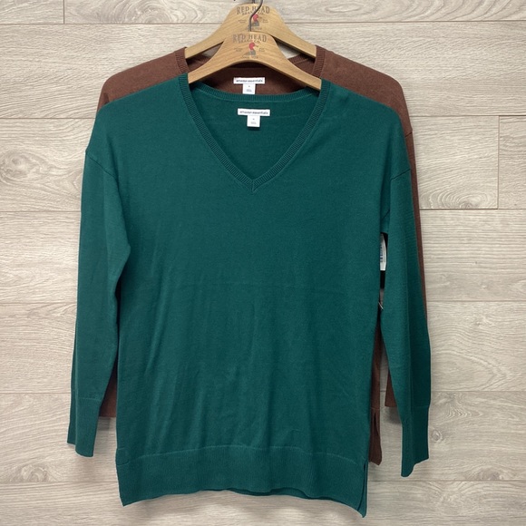 Two Lightweight V-Neck Tunic Sweaters Medium, Amazon Essentials Women’s - Picture 2 of 11